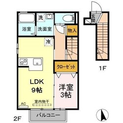 セジュール宮沢ＡＢの物件間取画像